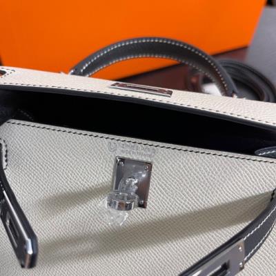 wholesale quality hermes kelly mini ii epson phw bicolor craie match noir